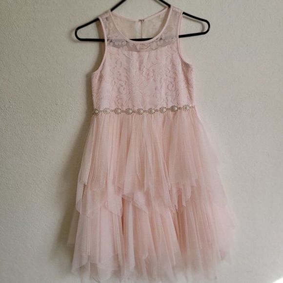 American Princess Other - Girls 12 American Princess Sleeveless Layered Tulle Pale Pink Formal Dress